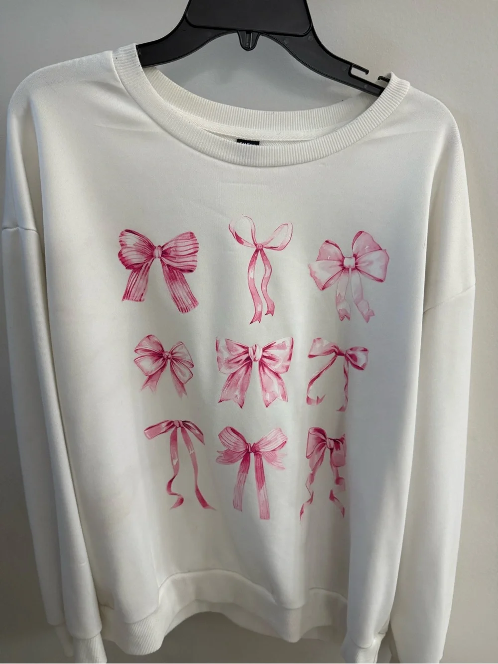SHEIN White Set with Pink Bow Prints